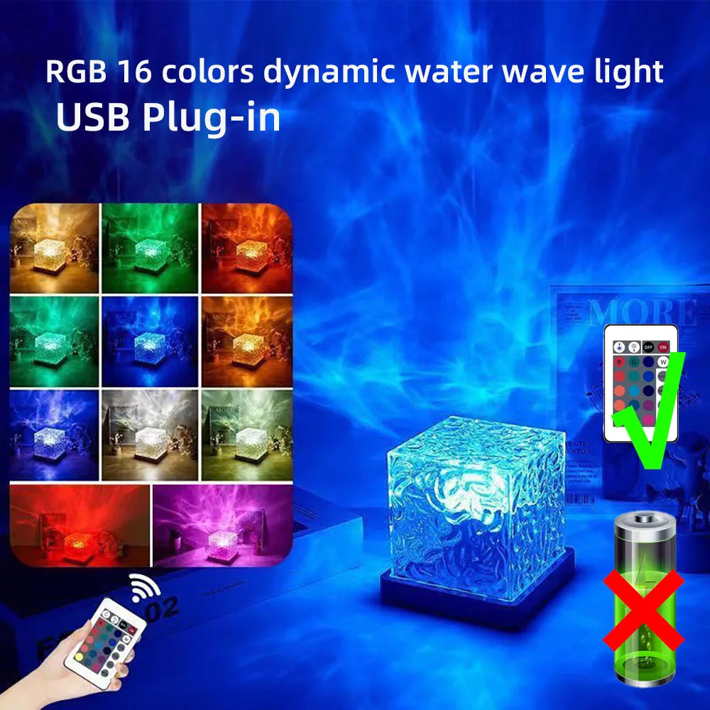 Northern Lights & Ocean Wave Projector Lamp – Ambient Party & Bedroom Atmosphere Light
