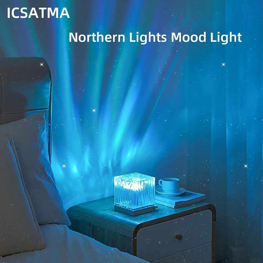 Northern Lights & Ocean Wave Projector Lamp – Ambient Party & Bedroom Atmosphere Light
