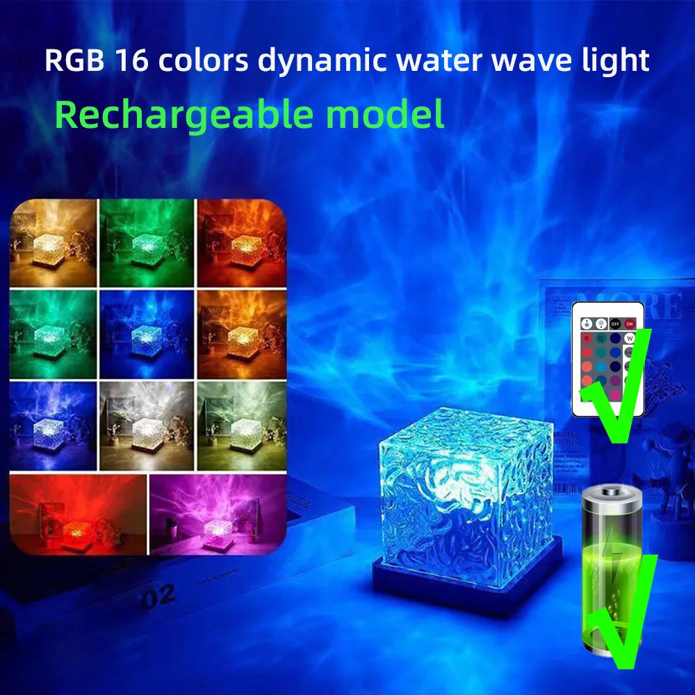 Northern Lights & Ocean Wave Projector Lamp – Ambient Party & Bedroom Atmosphere Light